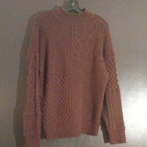 American Eagle Outfitters Men's Cable Knit Sweater - Rich Brown